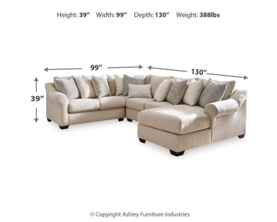 Carnaby 4 Piece Sectional with Chaise
