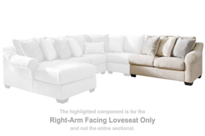 Loveseat Carnaby con brazo derecho