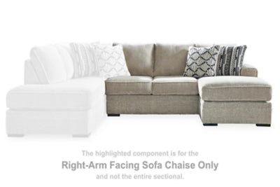 Sofá chaise Calnita con brazo derecho