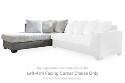 Chaise de esquina Clairette Court con brazo a la izquierda