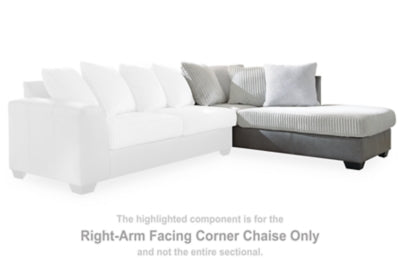 Chaise de esquina Clairette Court con brazo derecho frontal