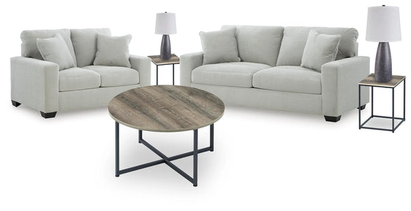 Amesley Sofa, Loveseat, Occasional Tables and Lamps