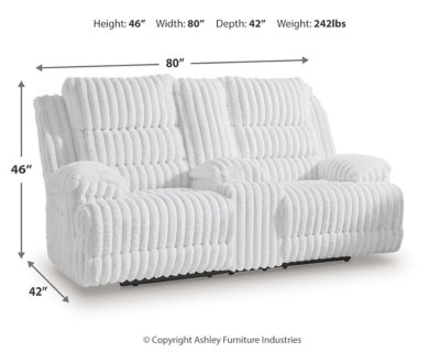 Technique Power Reclining Loveseat with Console