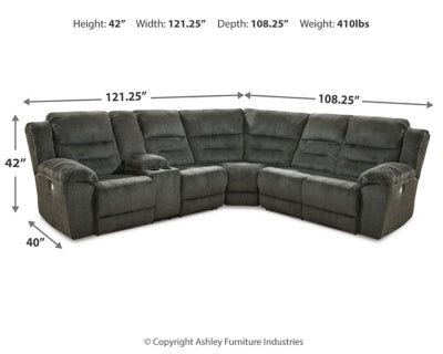 Nettington 3-Piece Power Reclining Sectional