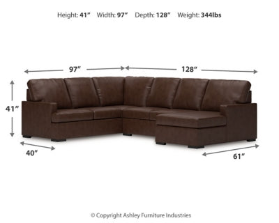 Modern Day 3-Piece Sectional with Chaise