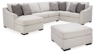 Koralynn 3-Piece Sectional and Oversized Accent Ottoman