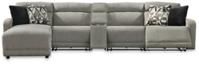 Seccional reclinable eléctrico de 5 piezas Colleyville con chaise longue