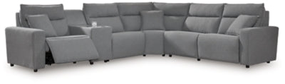 Seccional reclinable eléctrico de 6 piezas Modmax II con consola