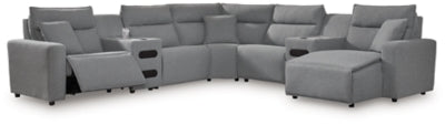 Seccional reclinable eléctrico de 7 piezas Modmax II con chaise longue y consolas de audio
