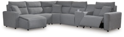 Sofá seccional reclinable eléctrico Modmax II de 6 piezas con chaise y consola