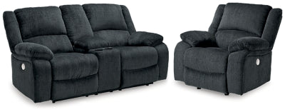 Sofá reclinable biplaza y sillón reclinable Draycoll Power