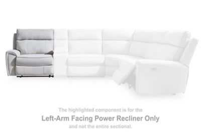 Sillón reclinable eléctrico Grafton Pike con el brazo izquierdo mirando hacia adelante
