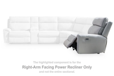 Sillón reclinable eléctrico Grafton Pike con reposabrazos a la derecha