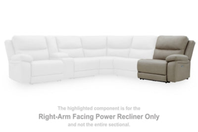 Sillón reclinable eléctrico Brannigan con brazo derecho visto de frente
