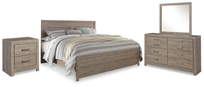 Cama King, tocador, espejo y mesita de noche Culverbach