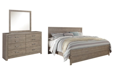 Culverbach King Panel Bed, Dresser and Mirror