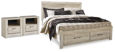 Cama Bellaby King con almacenaje y 2 mesitas de noche