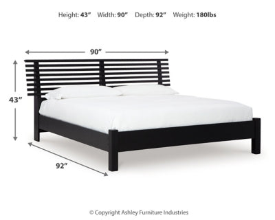Danziar King Slat Panel Bed