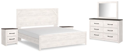 Gerridan King Panel Bed, Dresser, Mirror and 2 Nightstands