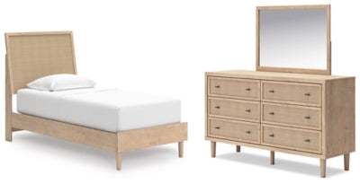 Cama doble, cómoda y espejo Cielden