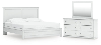 Cama King, Tocador y Espejo Bostwick Shoals
