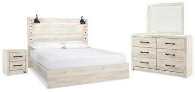 Cama King, tocador, espejo y mesita de noche Cambeck