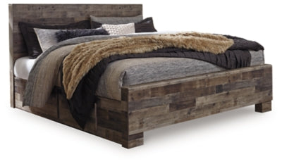 Cama Derekson King con 2 cajones de almacenamiento laterales