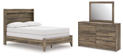 Cama, cómoda y espejo de panel completo Baystorm