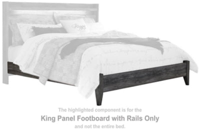 Pie de cama tamaño King Baystorm con rieles