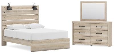 Senbry Queen Panel Storage Bed, Dresser and Mirror