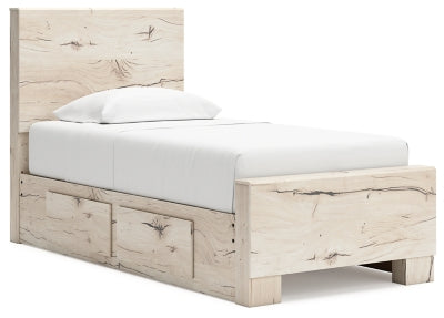 Cama Lawroy con dos paneles y almacenamiento