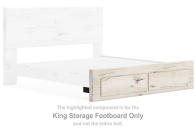 Pie de cama con almacenamiento Lawroy King
