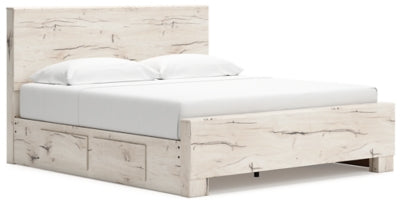 Cama de panel Lawroy King con almacenamiento