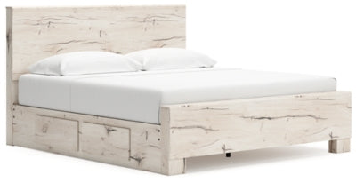 Cama de panel Lawroy King con almacenamiento