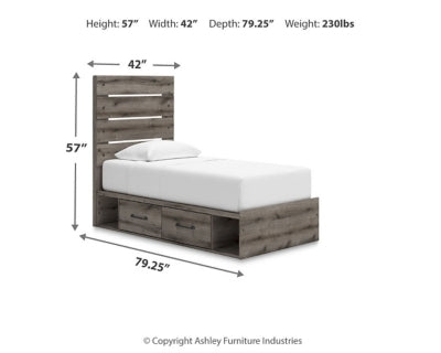 Urbanoore Twin Panel Bed with Storage