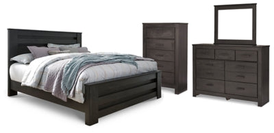 Brinxton King Panel Bed, Dresser, Mirror and Chest
