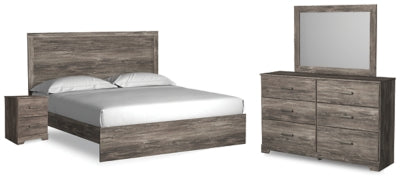 Cama, Cómoda, Espejo y Mesita de Noche Ralinksi King