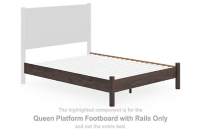 Base de cama Queen Cadmori con pie de cama y rieles