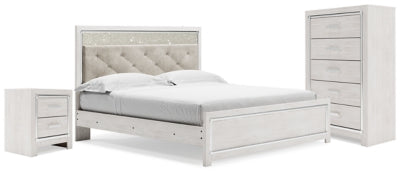 Altyra King Panel Bed, Chest and 2 Nightstands