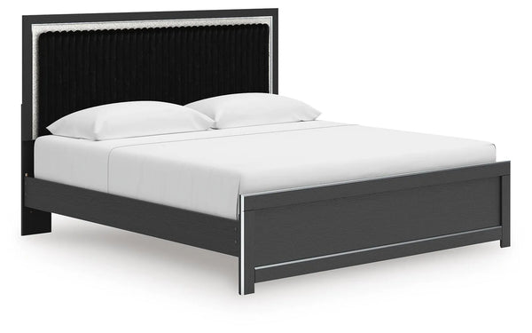 Birmonton King Upholstered Panel Platform Bed