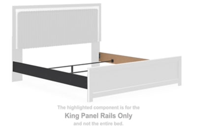 Largueros de panel de cama King Birmonton