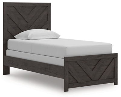 Cama doble con panel de dos secciones Prendonea