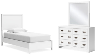 Cama, Cómoda y Espejo Binterglen Twin Panel