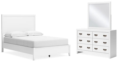 Cama, cómoda y espejo Binterglen Full Panel