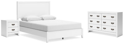 Cama Queen, Cómoda y Mesita de Noche Binterglen
