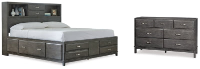 Cama Queen y Cómoda Caitbrook con Almacenamiento