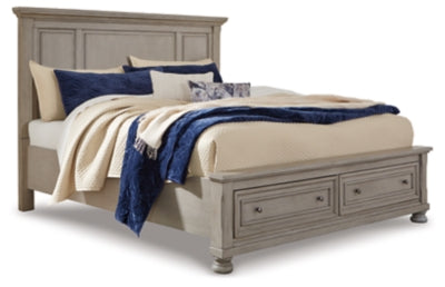 Cama Lettner California King con panel y almacenamiento