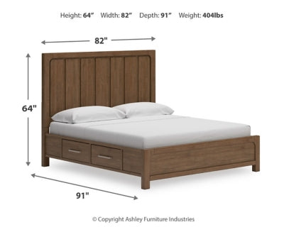 Cabalynn California King Panel Bed with Storage