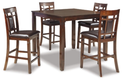 Mesa de comedor y taburetes de bar Bennox de altura de mostrador (juego de 5)