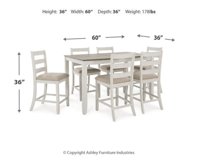 Skempton Counter Height Dining Table and Bar Stools (Set of 7)